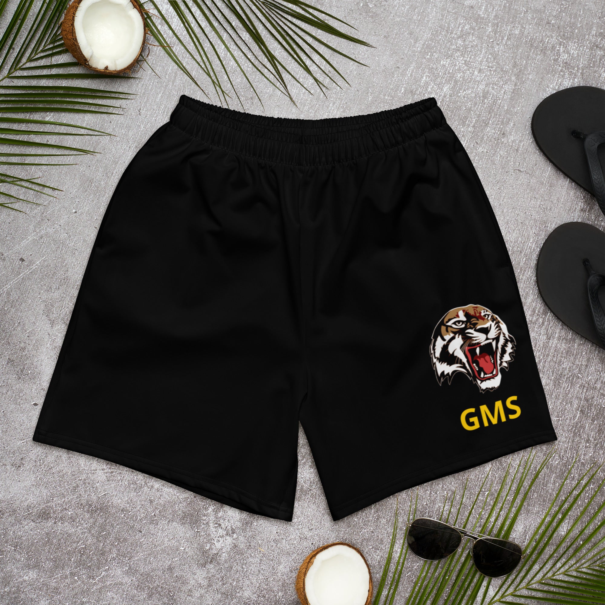 GMS Logo Athletic Shorts- Black