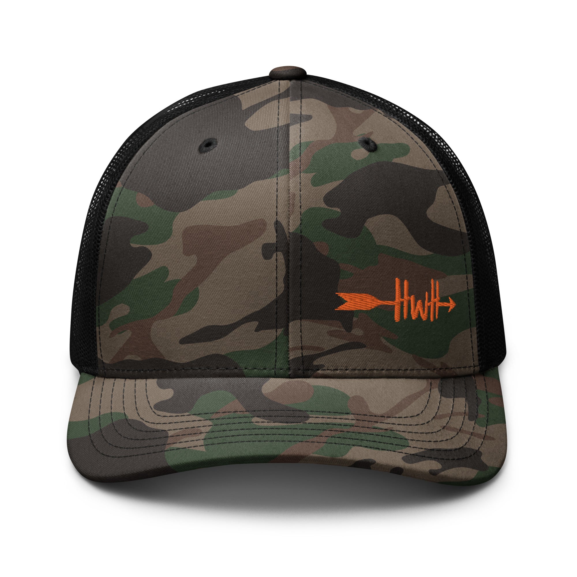 HWH Left Half Logo Camouflage trucker hat