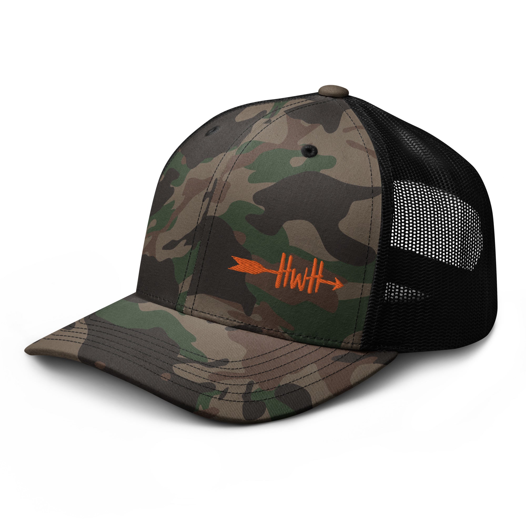 HWH Left Half Logo Camouflage trucker hat