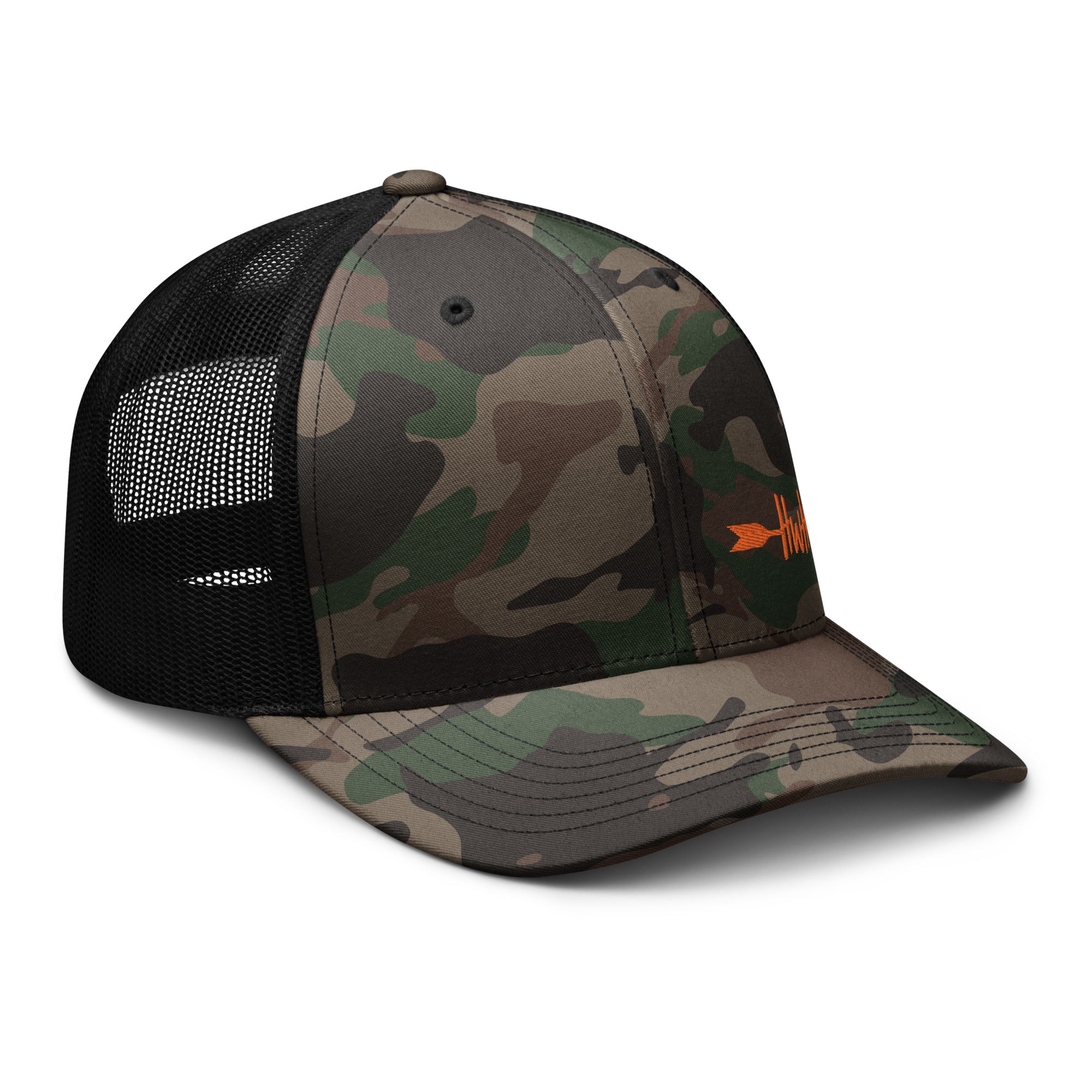 HWH Left Half Logo Camouflage trucker hat