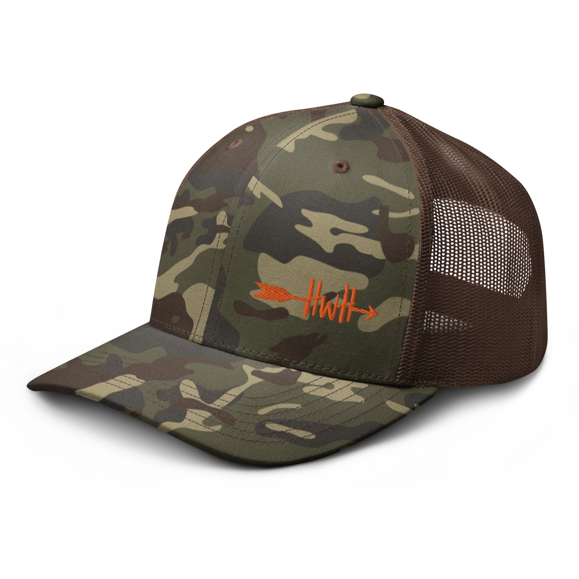 HWH Left Half Logo Camouflage trucker hat