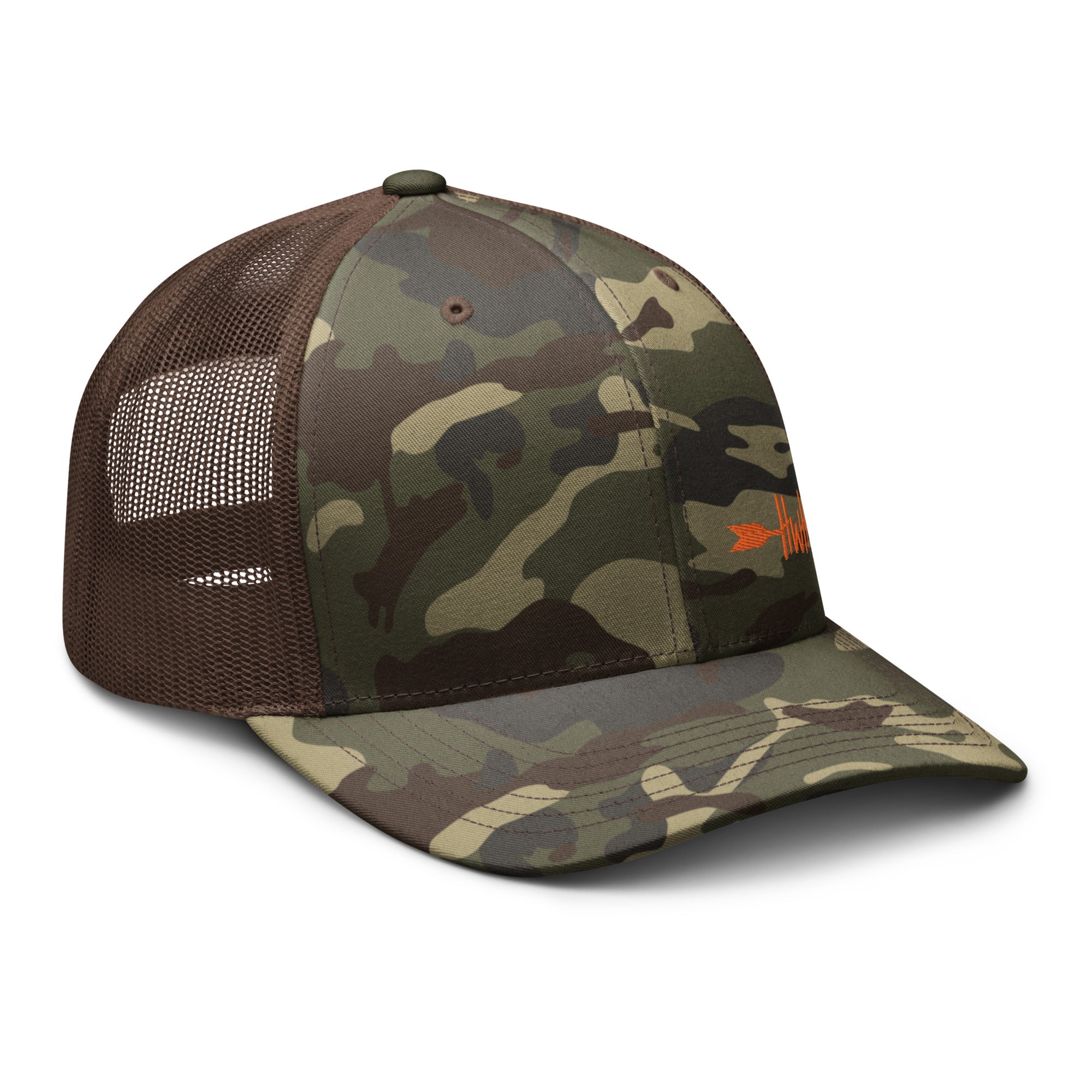 HWH Left Half Logo Camouflage trucker hat