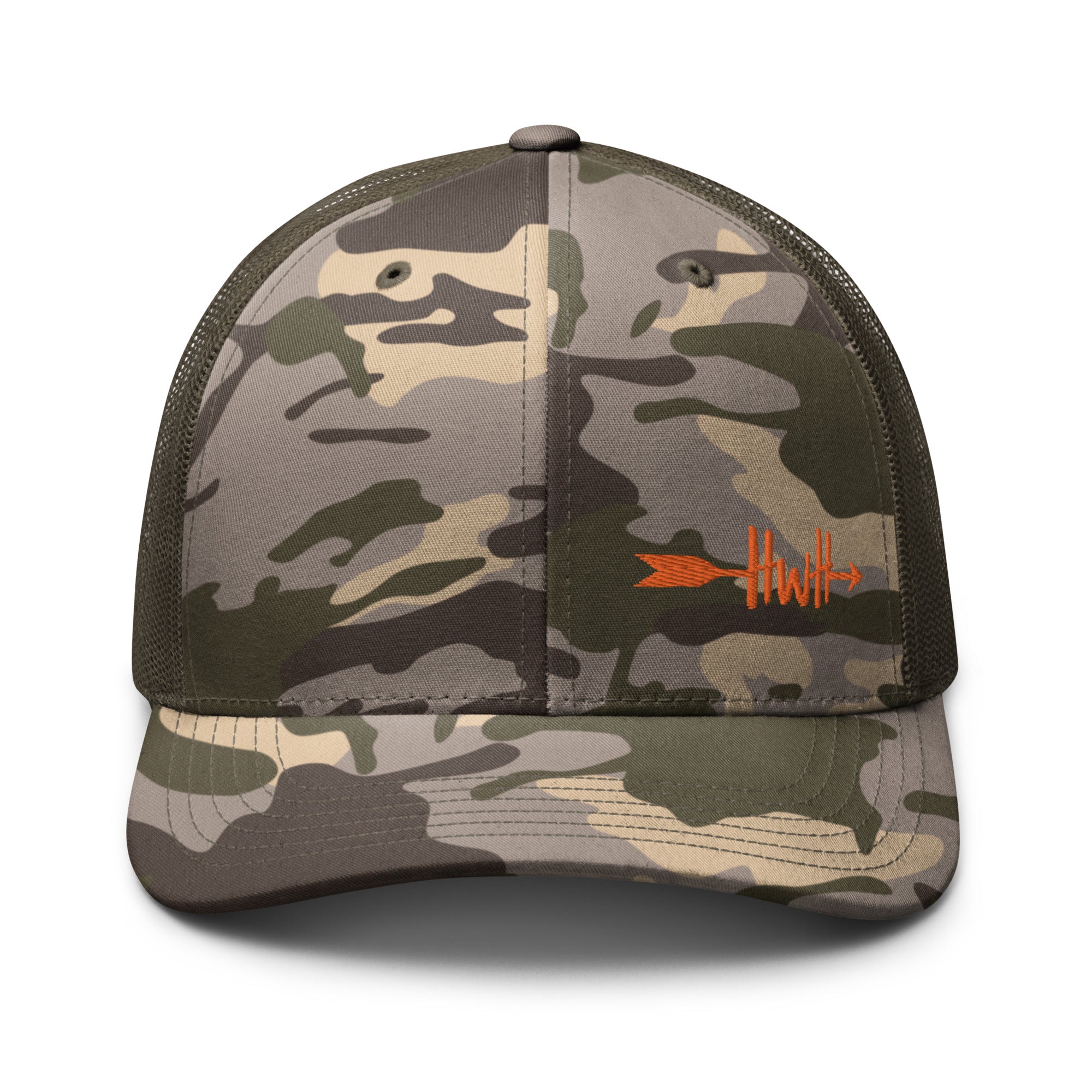 HWH Left Half Logo Camouflage trucker hat