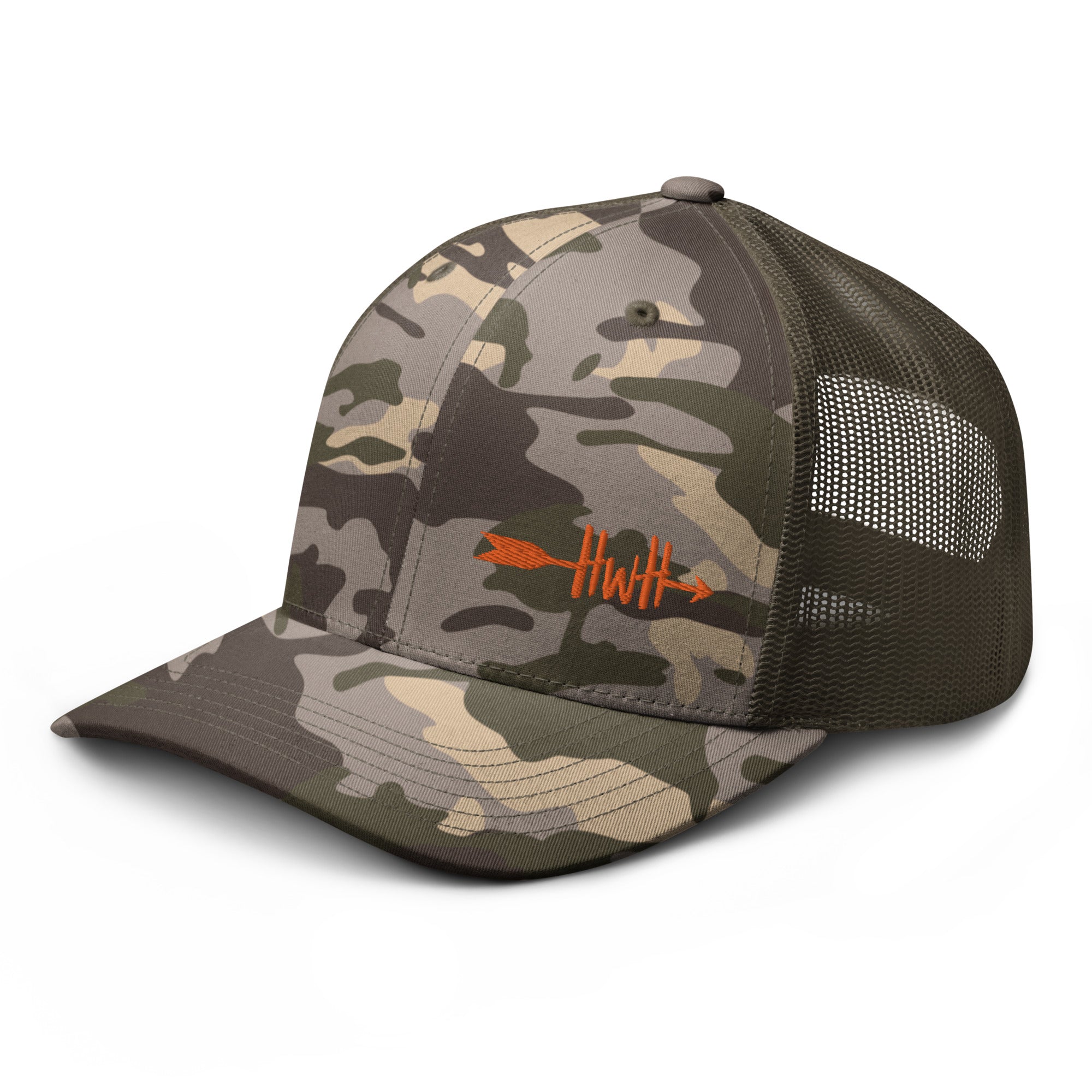 HWH Left Half Logo Camouflage trucker hat