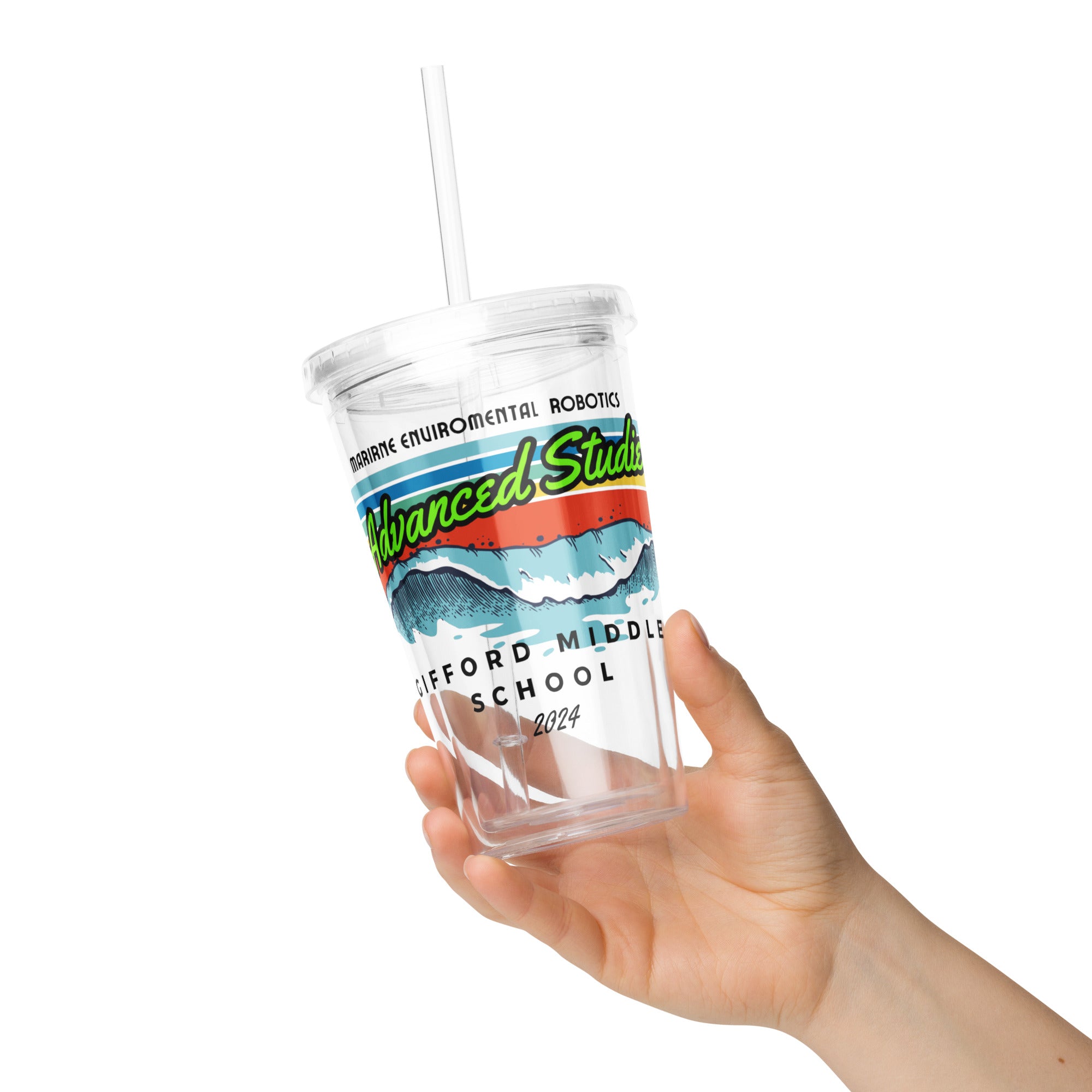 MERS ADV Clear plastic tumbler