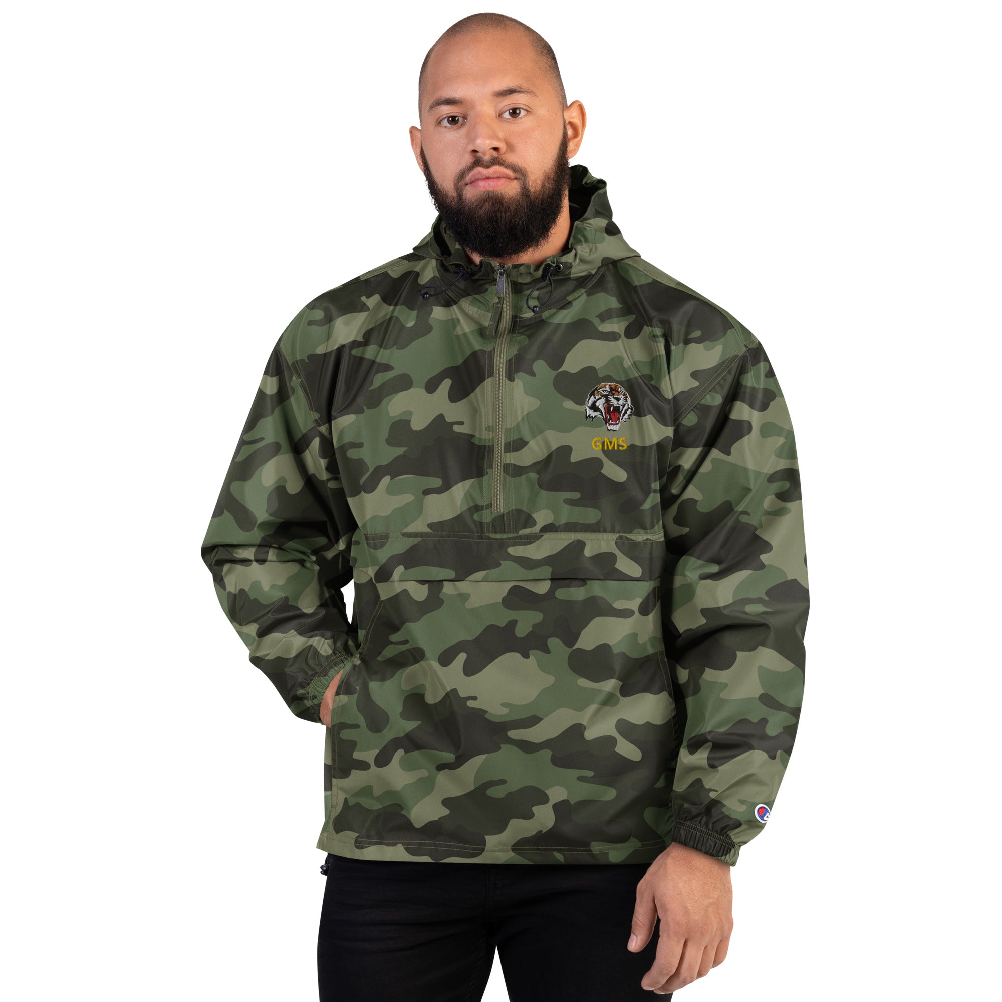 GMS logo Embroidered Champion Packable Jacket