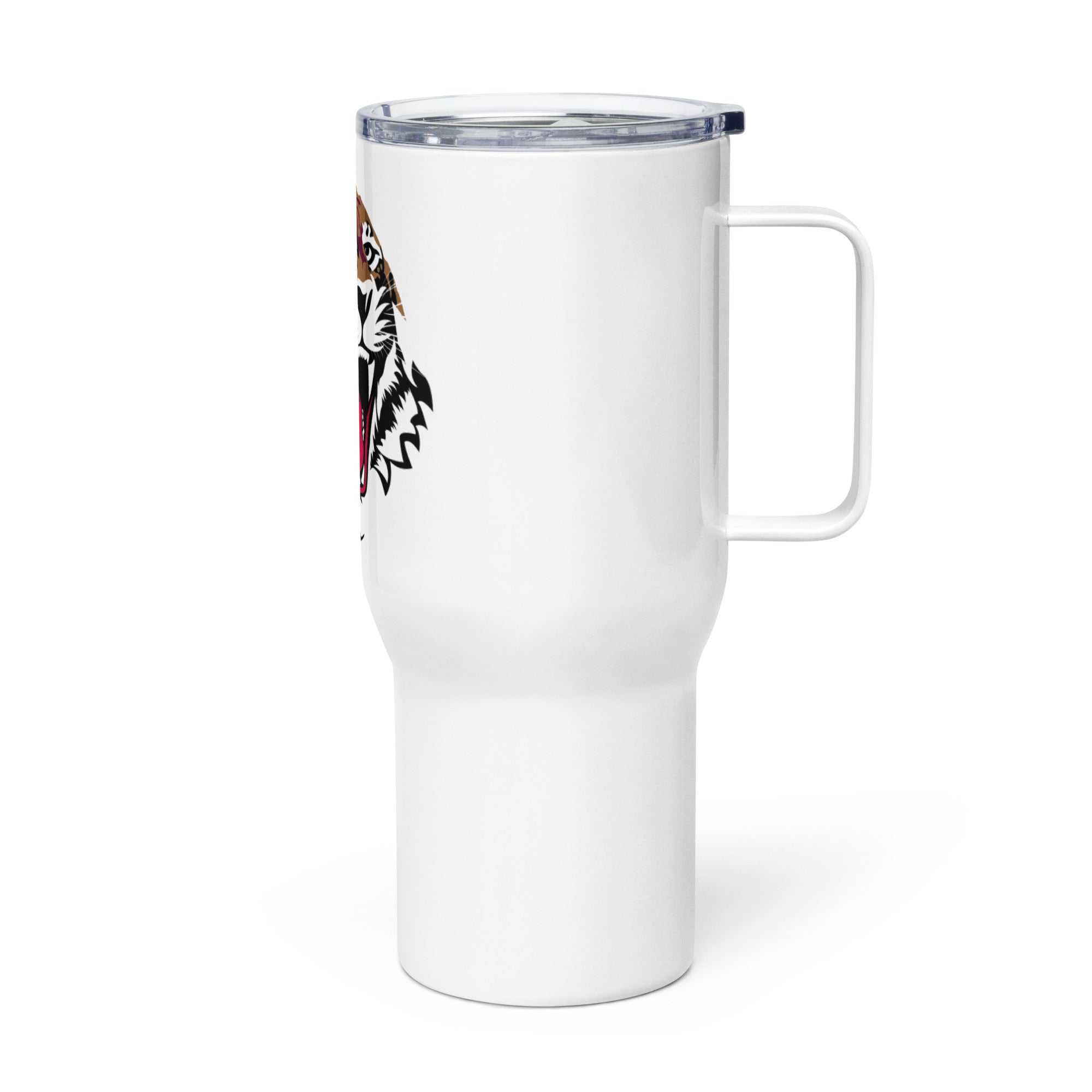 Travel mug with a handle