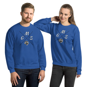 GMS Black and White Cross Unisex Sweatshirt