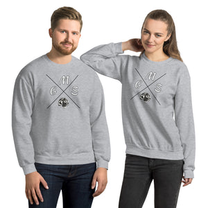 GMS Black and White Cross Unisex Sweatshirt