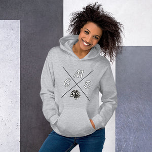 GMS Black and White Cross Unisex Hoodie