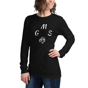 GMS Black and White Cross Unisex Long Sleeve Tee