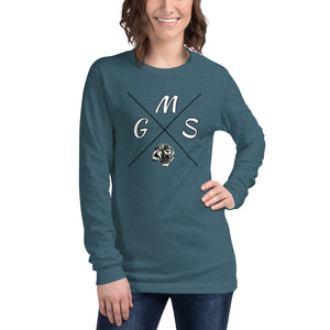 GMS Black and White Cross Unisex Long Sleeve Tee