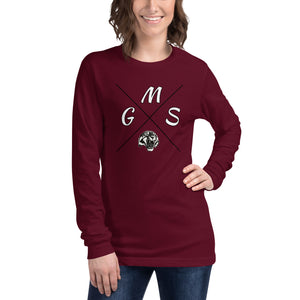 GMS Black and White Cross Unisex Long Sleeve Tee