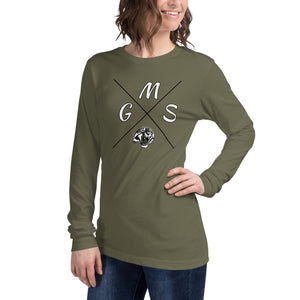 GMS Black and White Cross Unisex Long Sleeve Tee